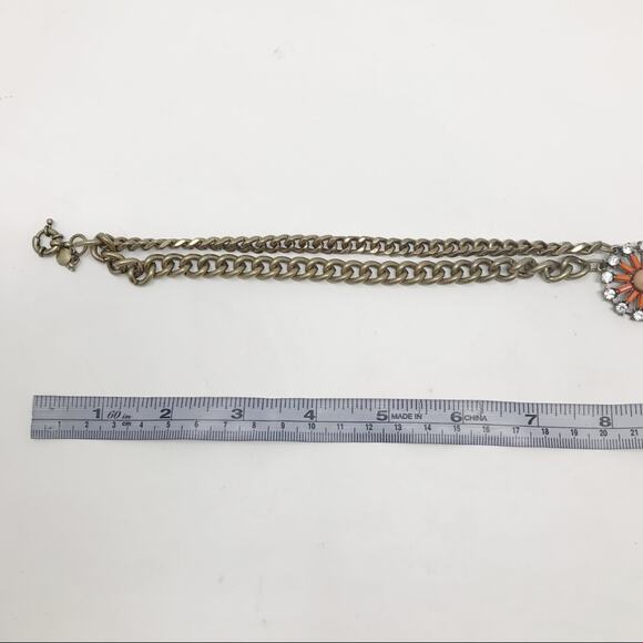 J. Crew Orange and Tan Statement Necklace - Picture 8 of 10